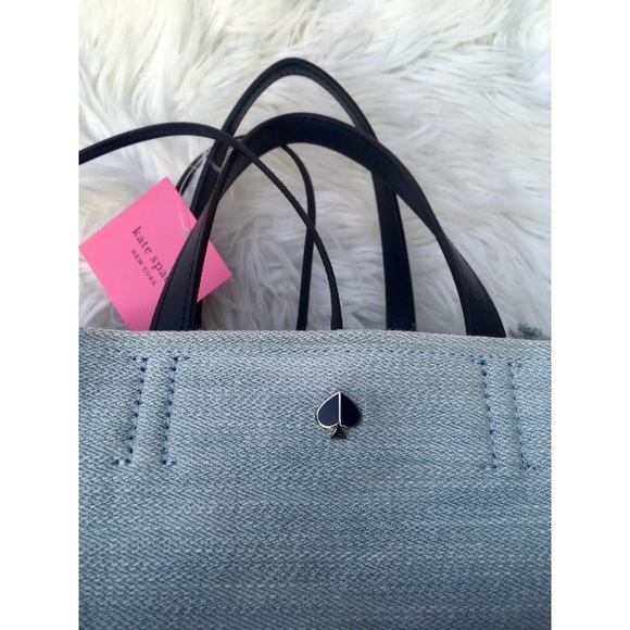 NWT Katespade Sam denim satchel - Picture 6 of 15